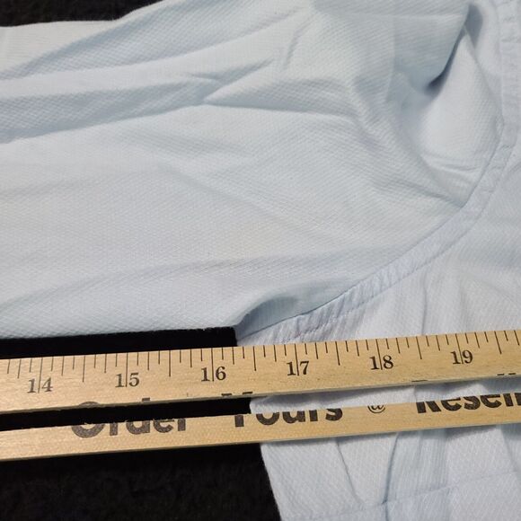 Jacob Mens Button Up Dress Shirt Blue Size XL 100% Cotton Long Sleeve Collar - Picture 6 of 12